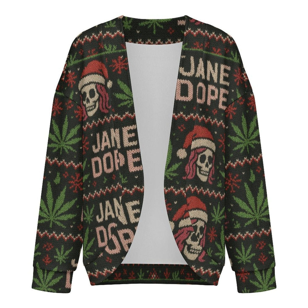 Dope AF festive Drop Shoulder Cardigan cardigan