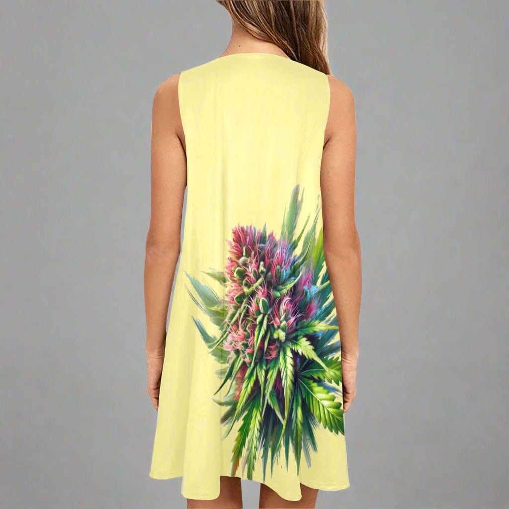 Pink Kush Sleeveless A-Line Pocket Dress Sleeveless A-Line Pocket Dress (D57)