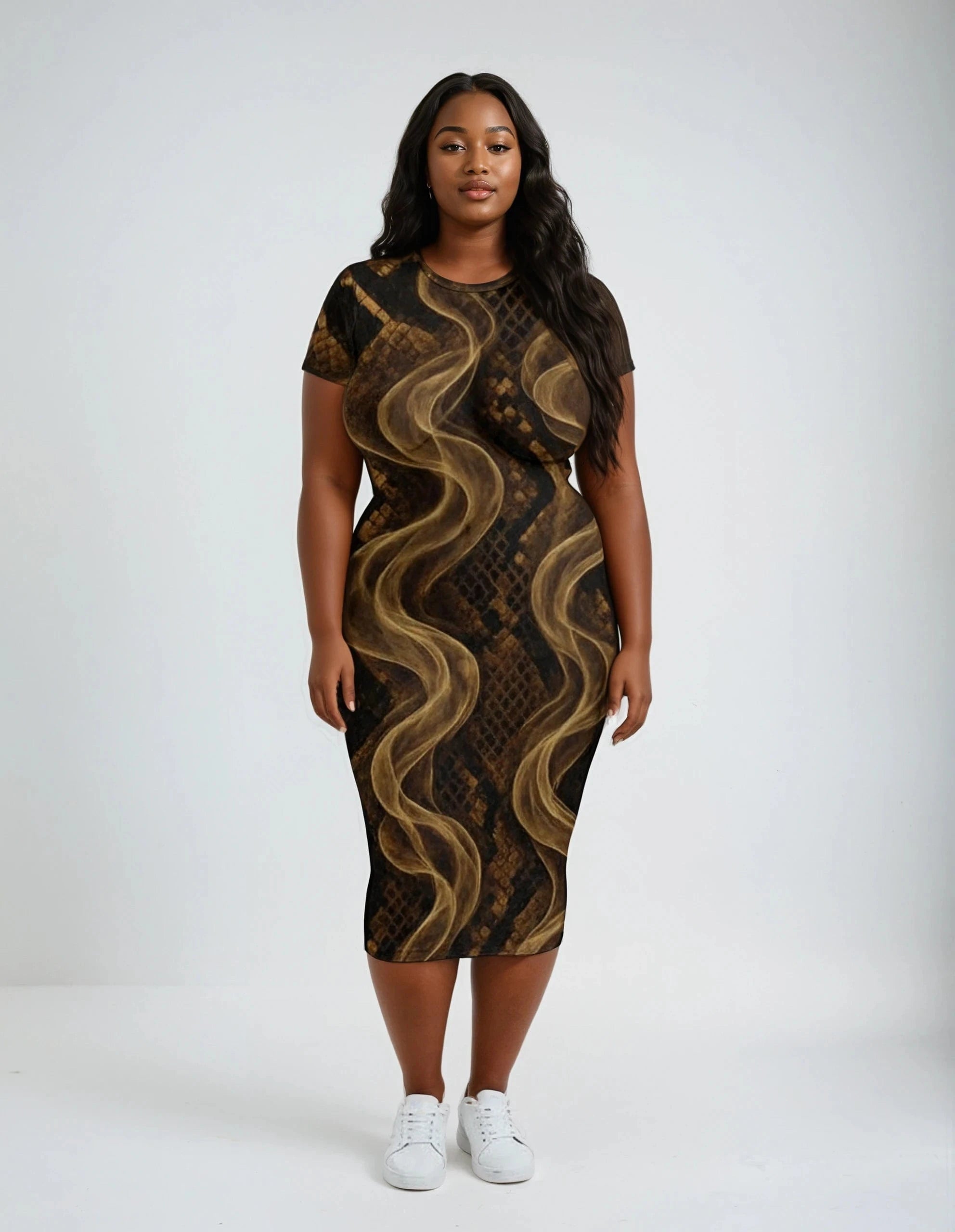 Snake Skins Bodycon Maxi Dress