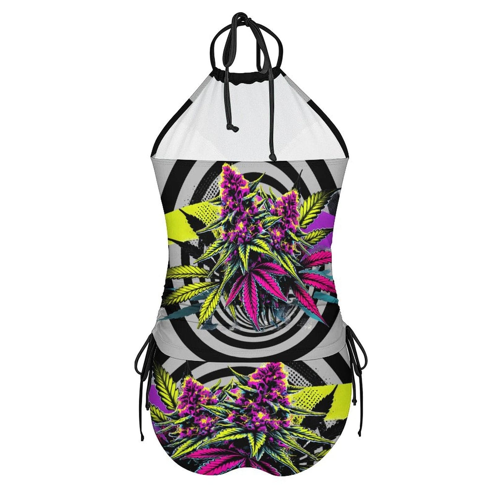 LIT print tankini bikini, fabric and print close-up