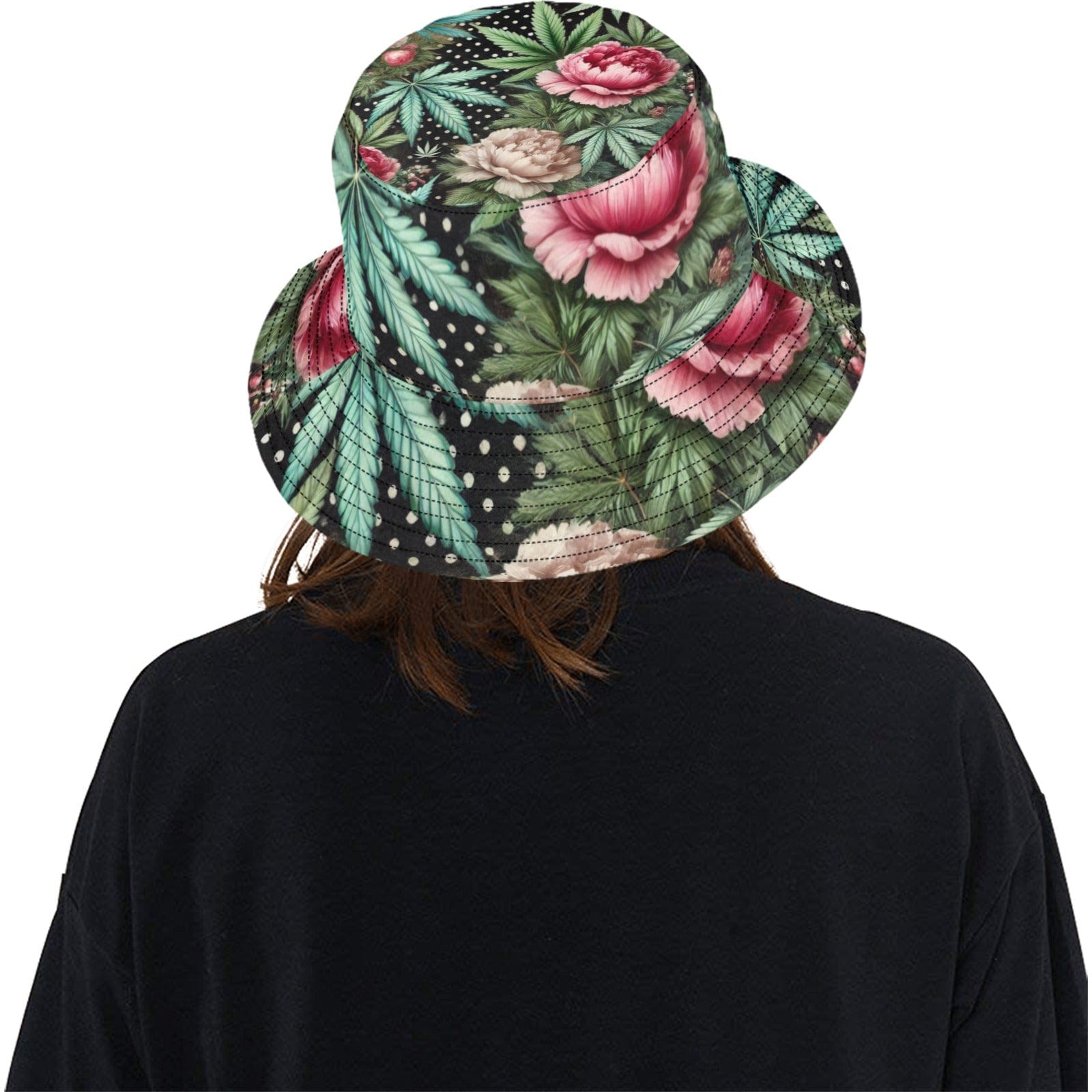 Peony & Pot Bucket Hat Summer Bucket Hat