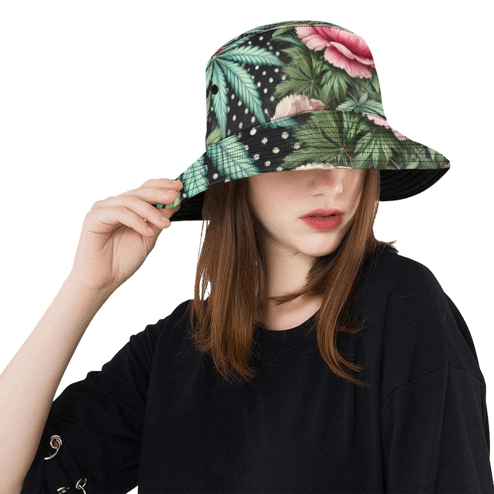 Peony & Pot Bucket Hat Summer Bucket Hat