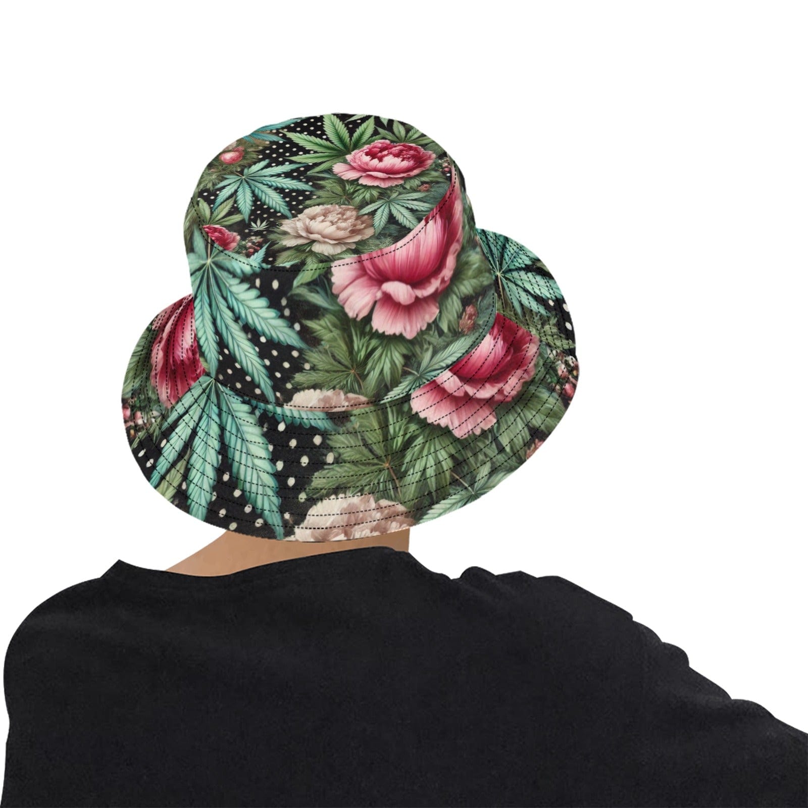 Peony & Pot Bucket Hat Summer Bucket Hat