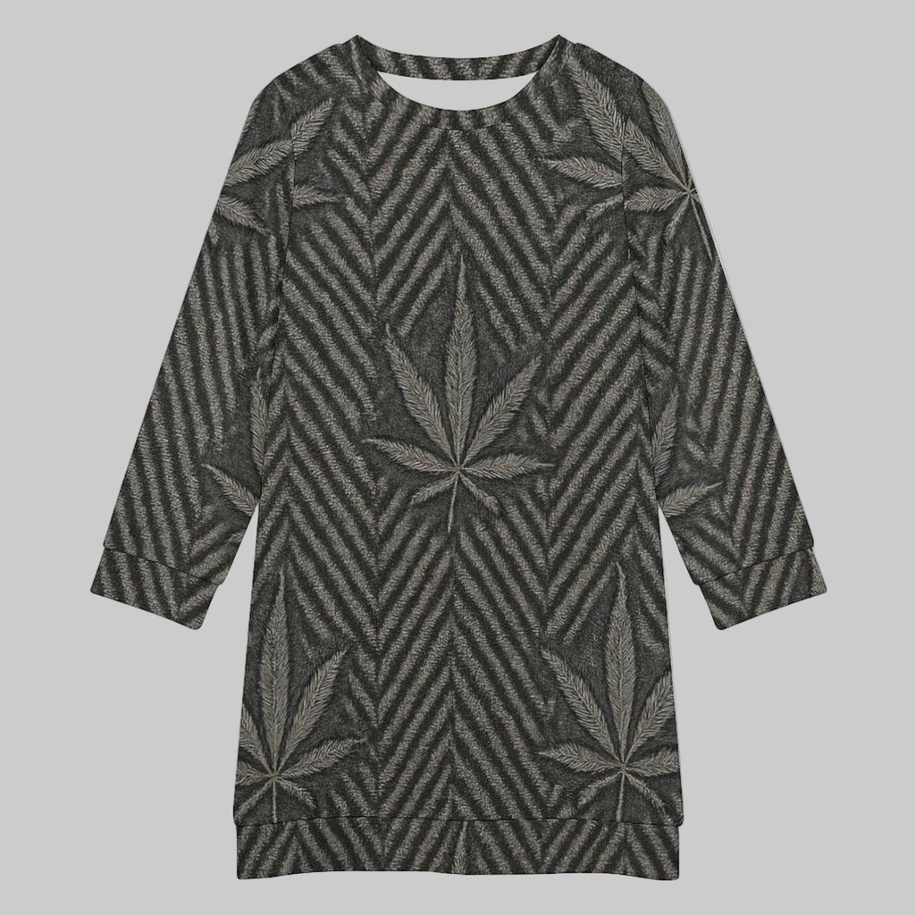 Herbingbone sweaterish dress