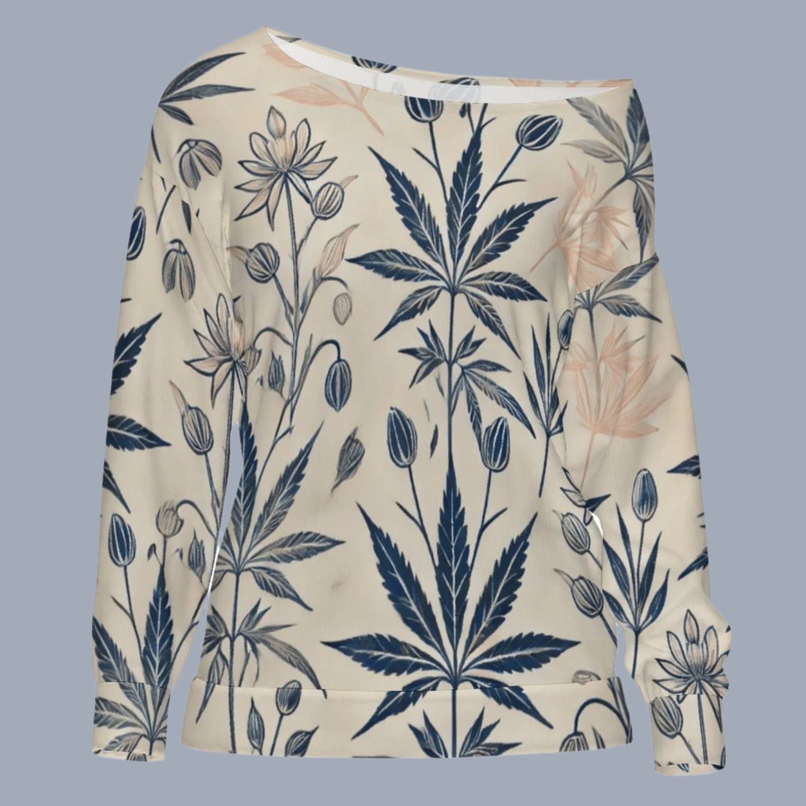 Soft Sativa Off Shoulder Sweatshirt white Sweatshirt