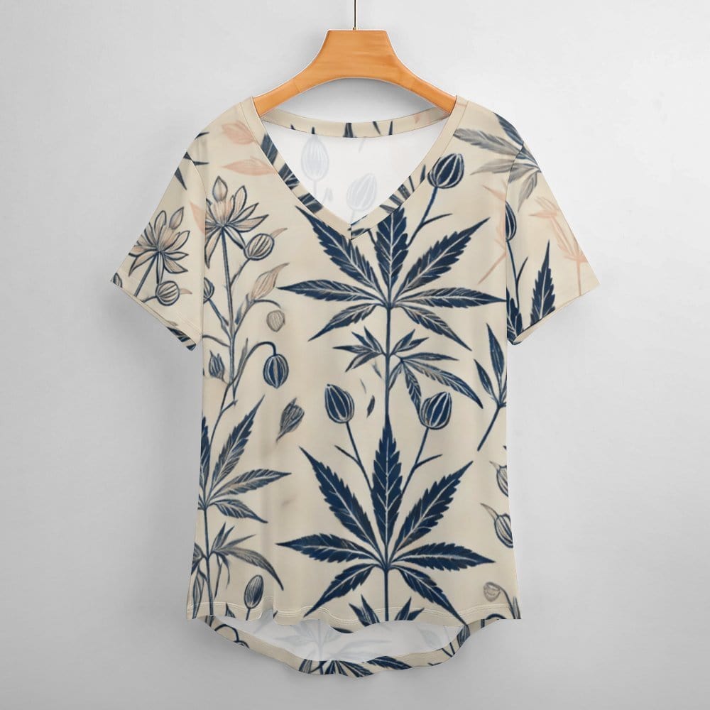 Soft Sativa V-Neck Tee T-Shirt