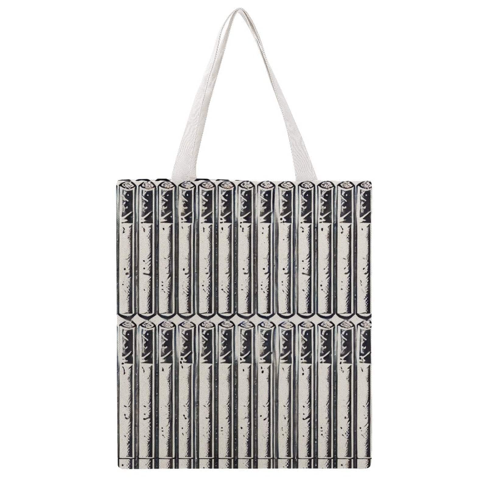 Pre-Rolled Canvas Tote Bag 💼🔥 米色 38×41cm Tote Handbags (1642)