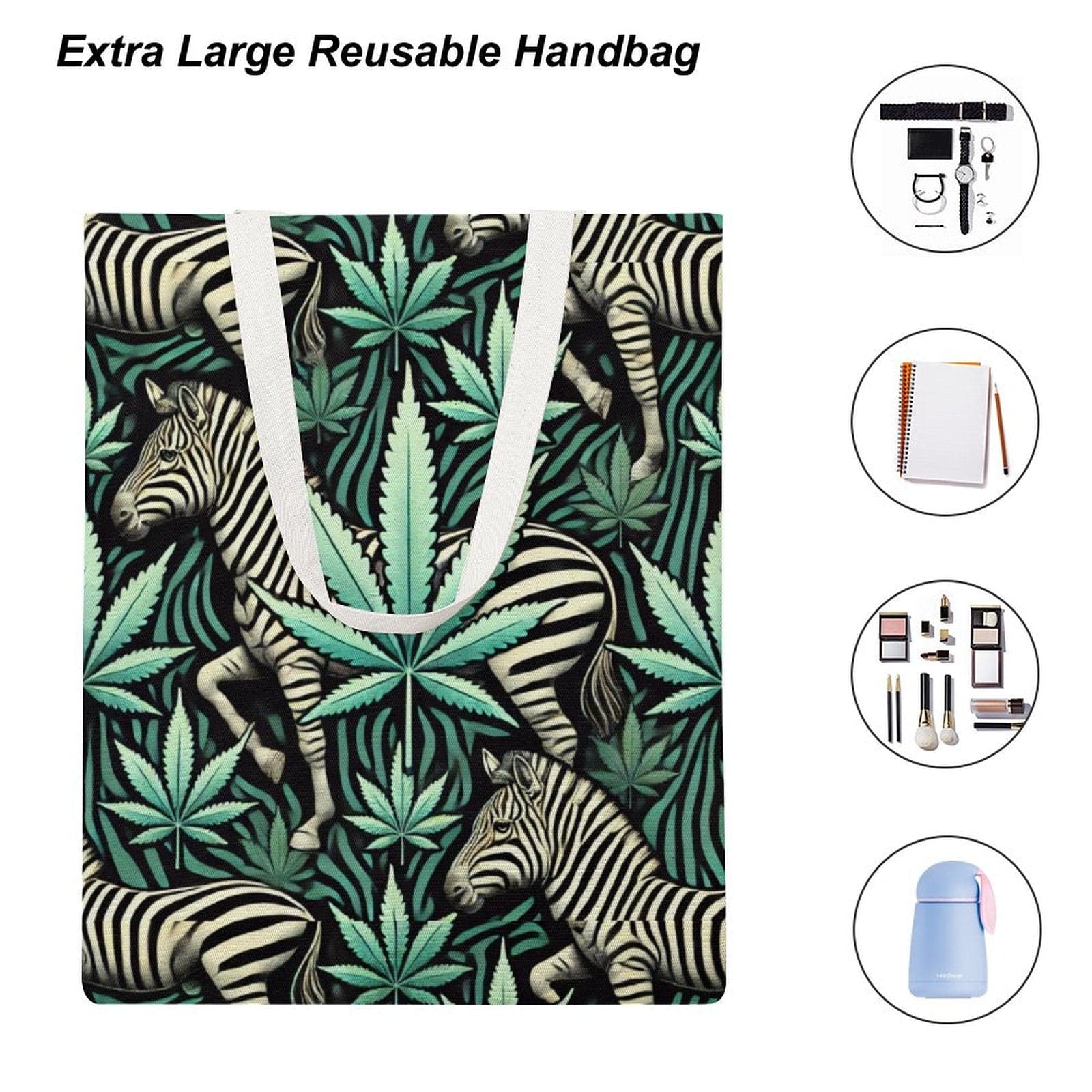 Zabra Canvas Tote Tote Handbags (1642)