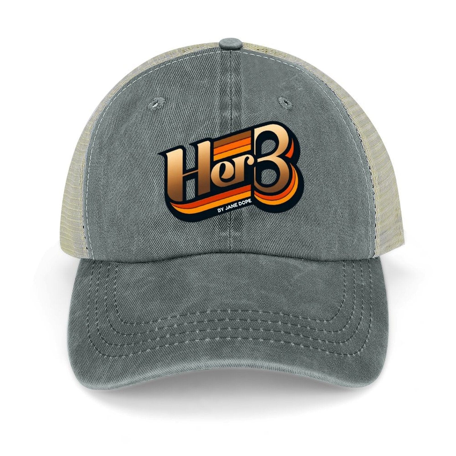 HER.B Denim Trucker Hat Gray 16.5x12cm Trucker Hat