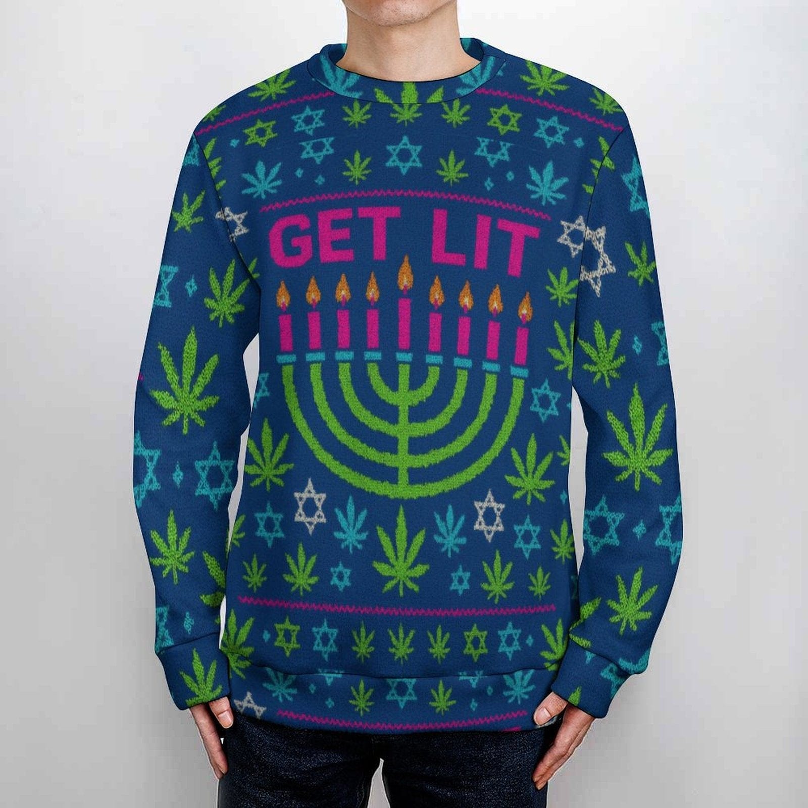 Get Lit Hannukah Sweatershirt Sweatshirt