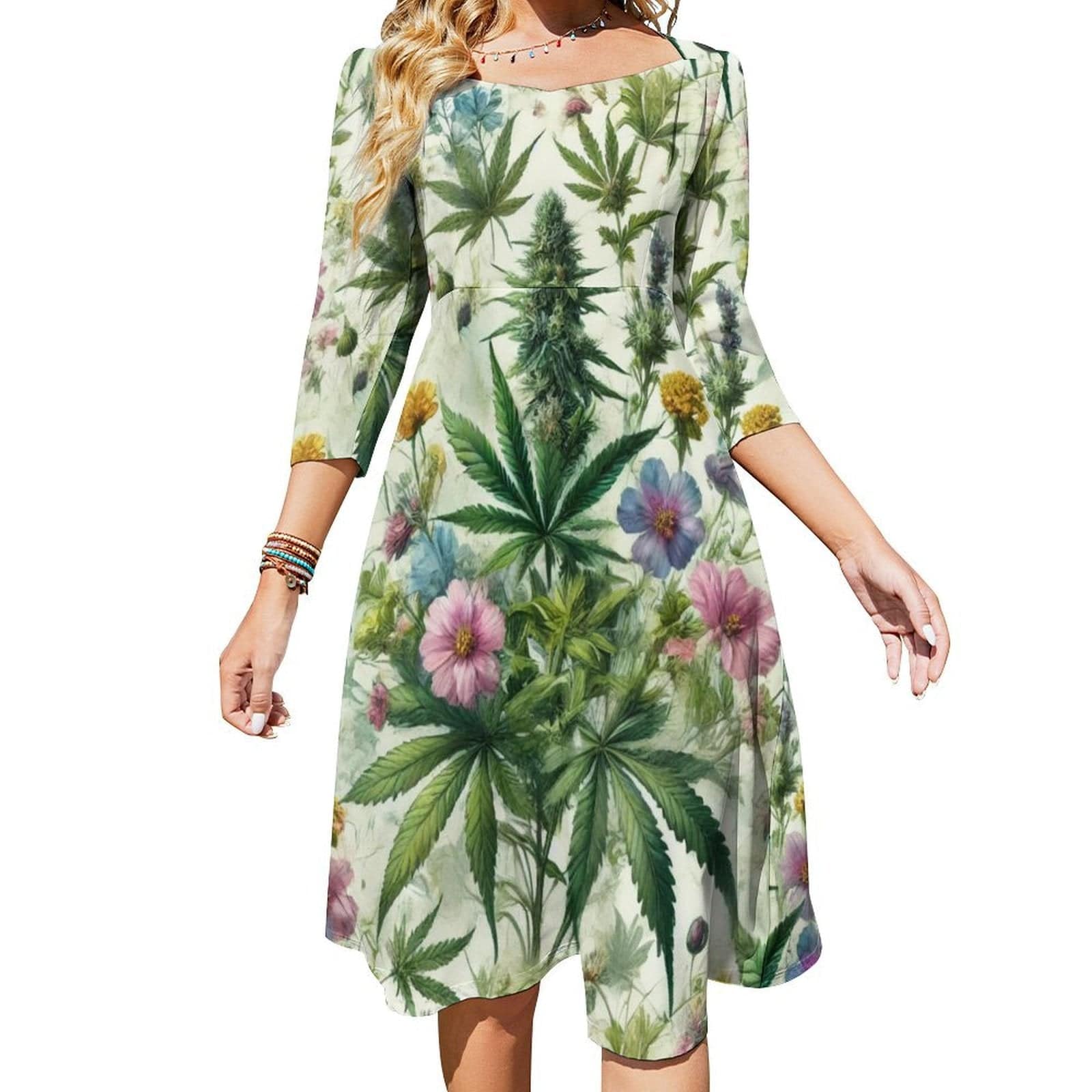 HER.B Garden Sweetheart Dress white