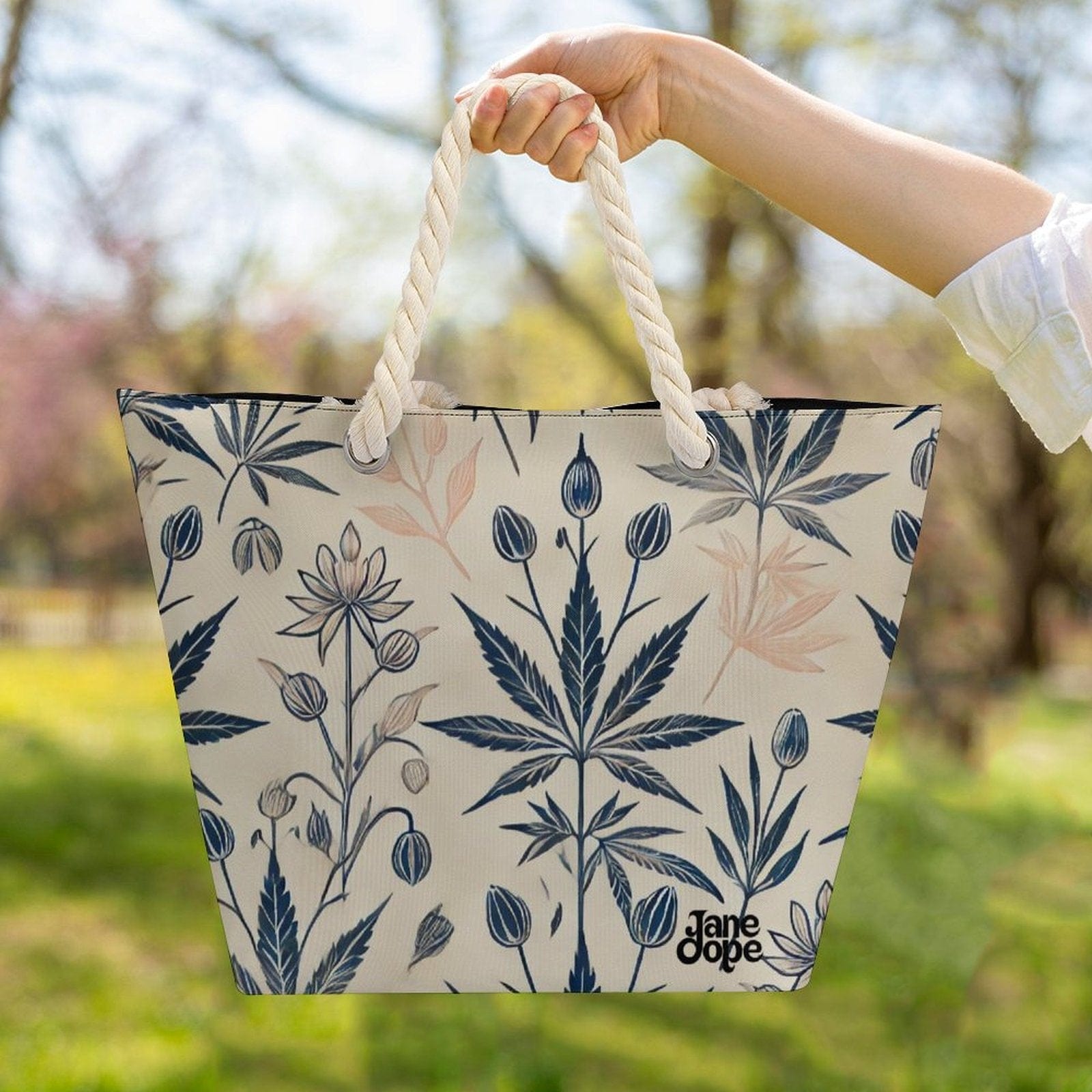 Soft Sativa Hemp rope tote bag