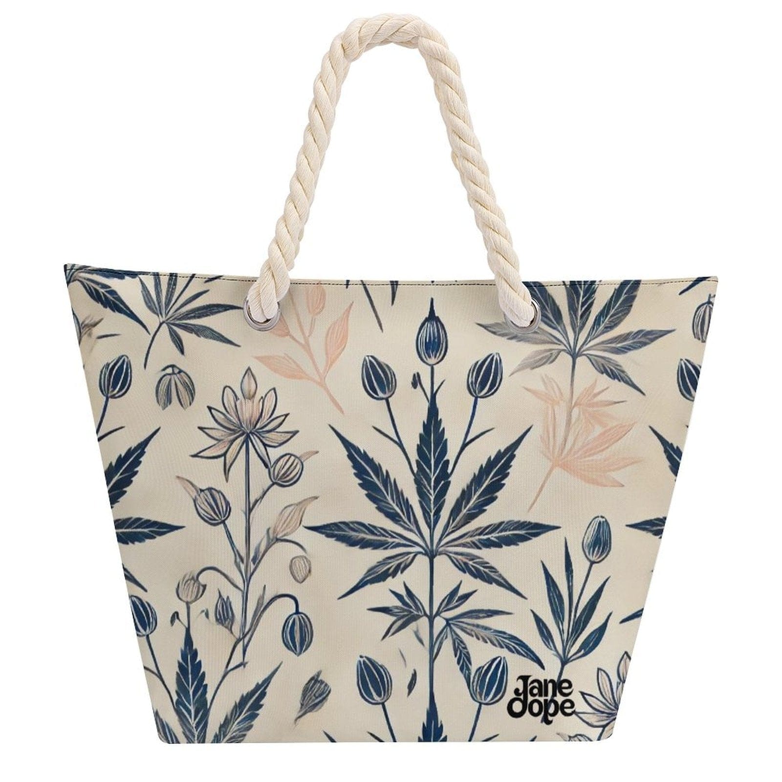 Soft Sativa Hemp rope tote bag white 54x35x16cm