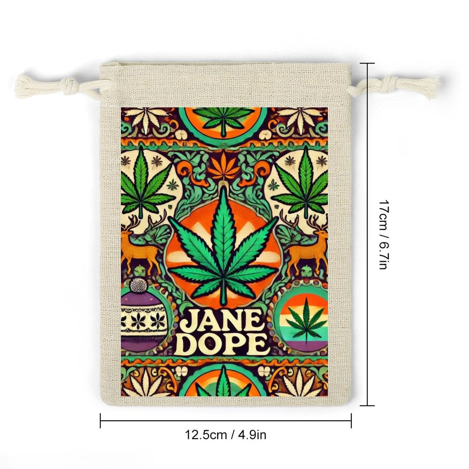Jane Dope Cotton & hemp gift Bags (8 in a pack)