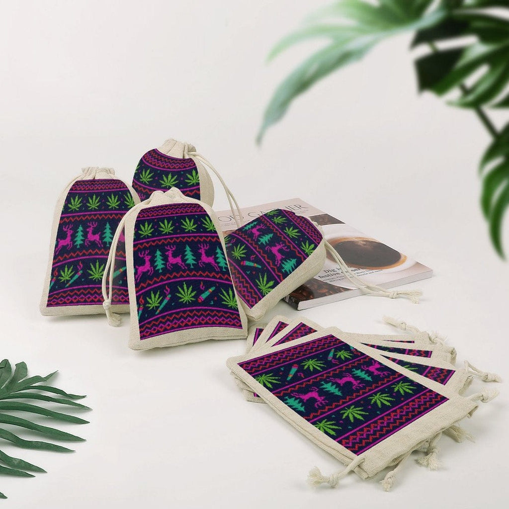 Neon X-mas Hemp & Cottom Gift Bags (8-Pack) GIFT