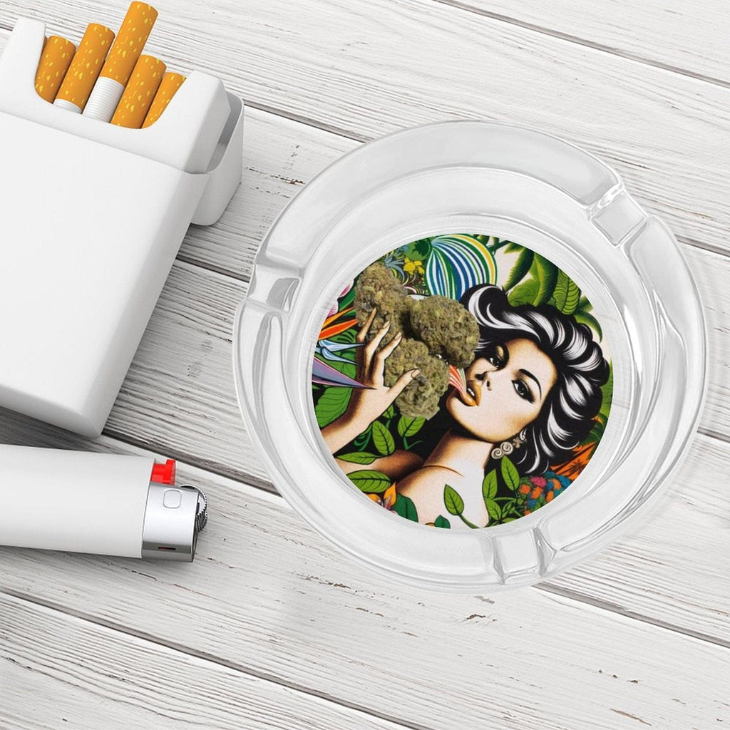 Flower Glass Ashtray