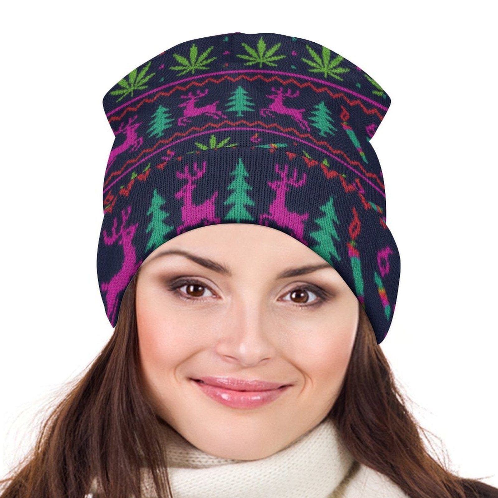 Full printed knitted hat All Over Print Knit Beanie