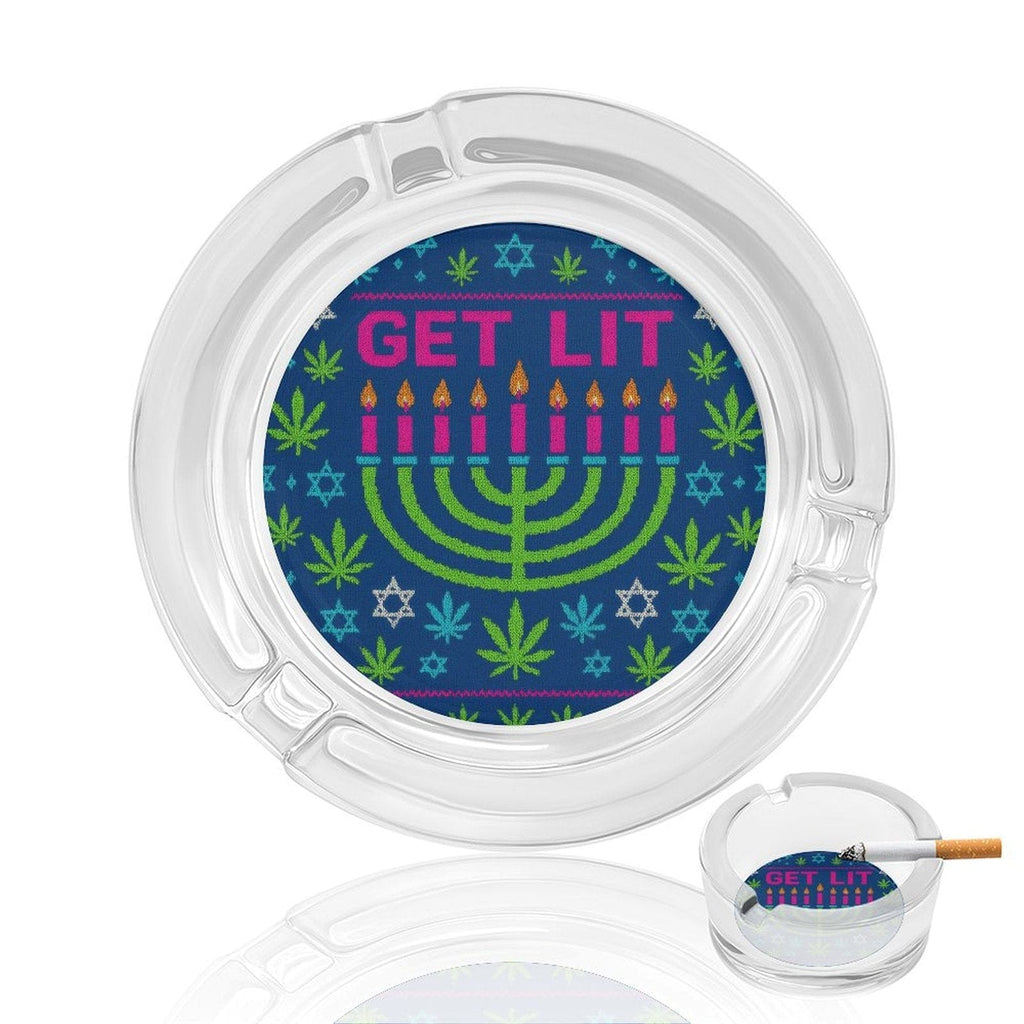 Get LIT Glass Ashtray white One size