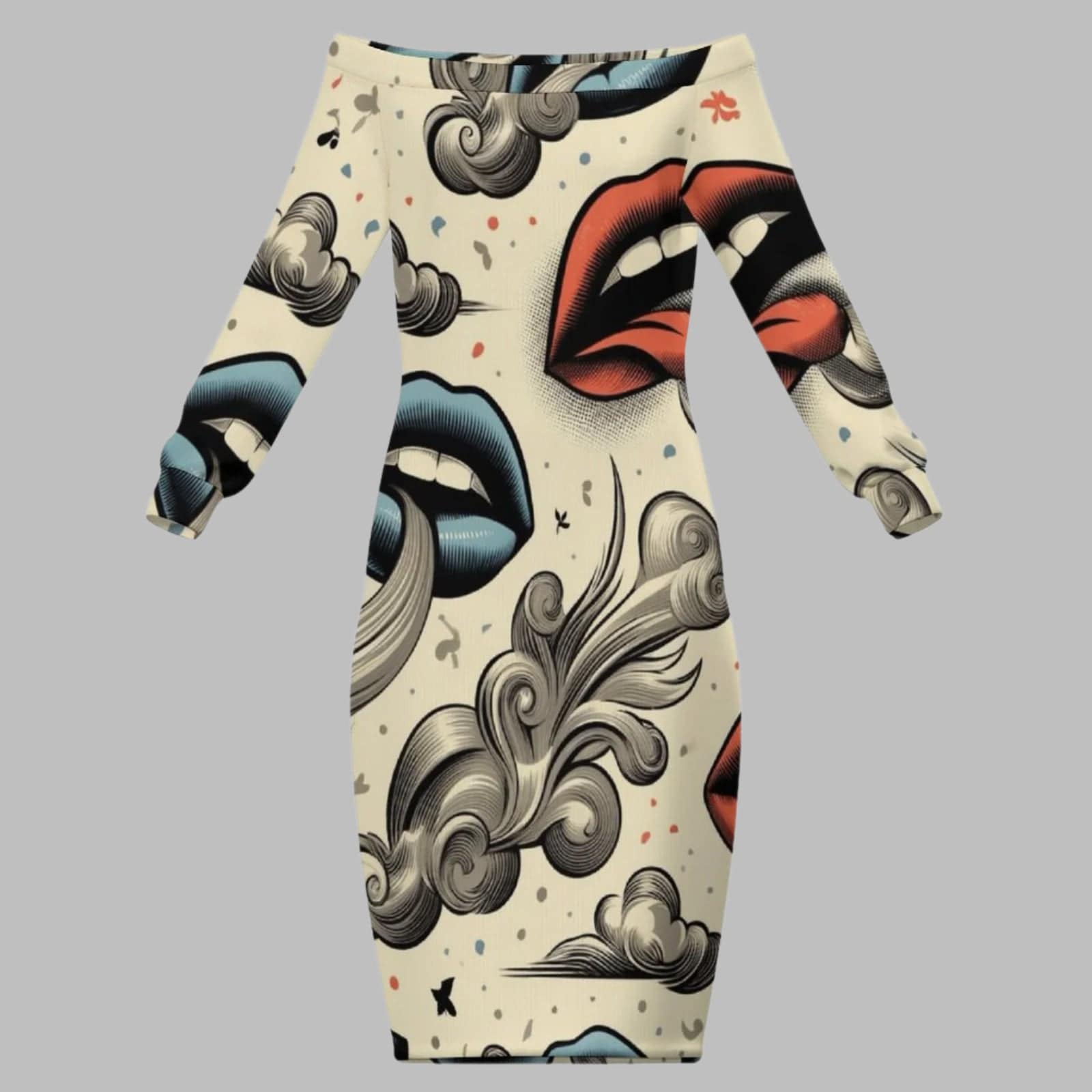 Boujie Off-The-Shoulder Bodycon Dress White