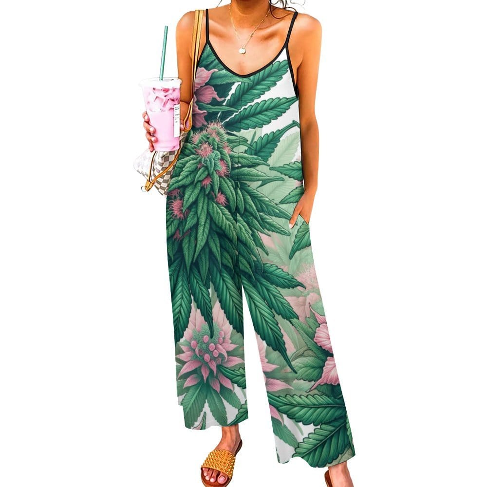 Pink Haze Long Jumpsuit White