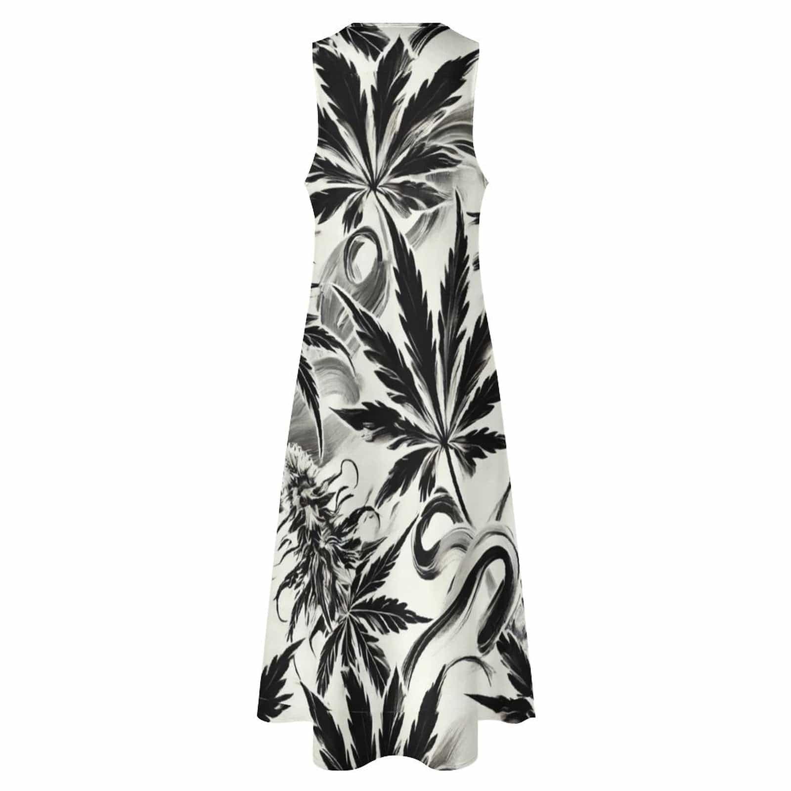White Widow Pocket Long Dress