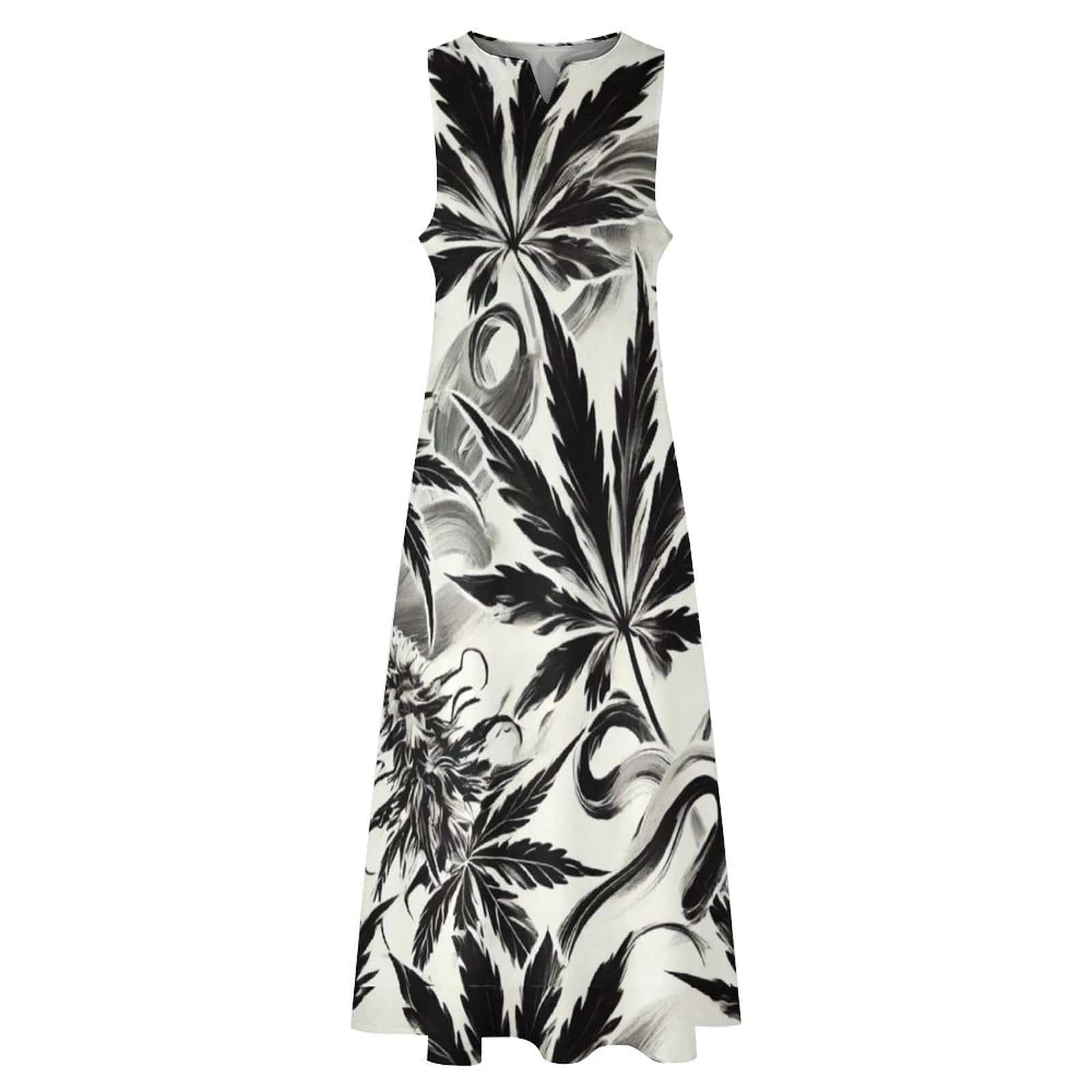 White Widow Pocket Long Dress