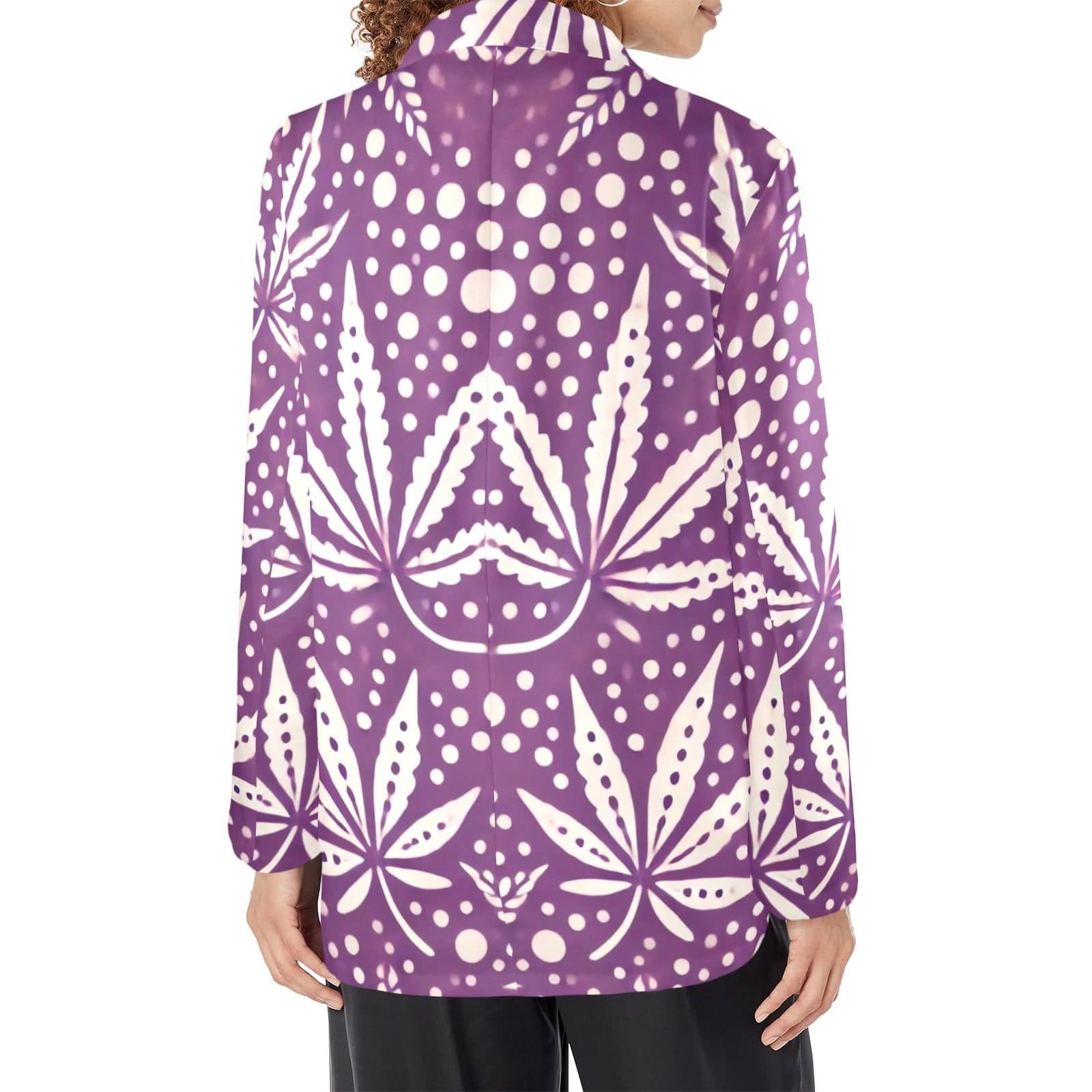 Purps Boss Blazer Women's All Over Print Blazer (H64)