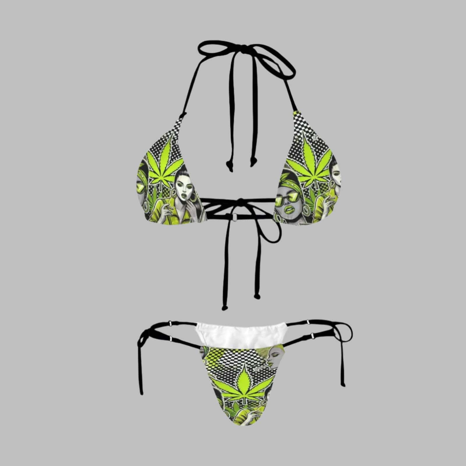 Bad B String Bikini Plus Set Women's Halter String Bikini Set