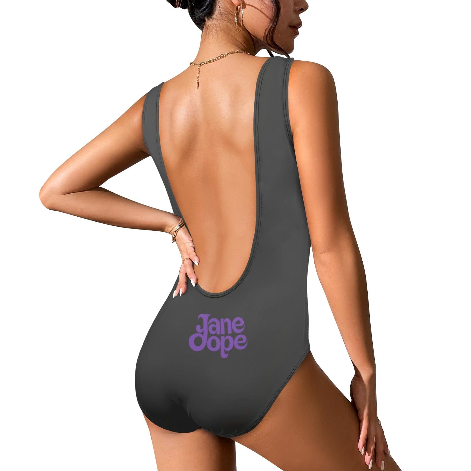 Hotbox Goddess High Cut Backless Swimsuit Women's High Cut Backless Swimsuit (S50)