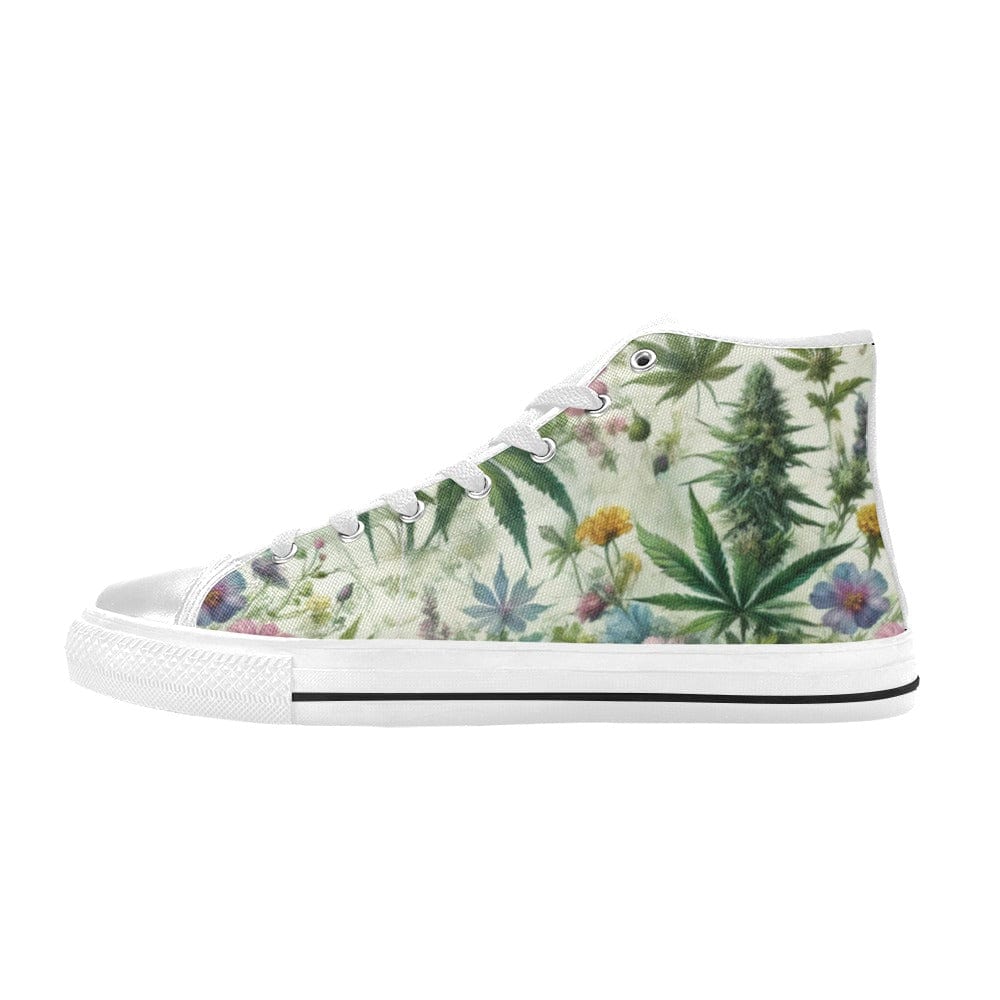 HER.B Garden High Tops US12 Women's High Top Canvas Shoes (017)