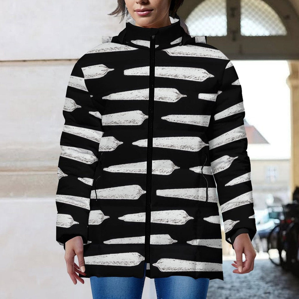 Pre Rolled Hooded Puffer Coat winter jacket