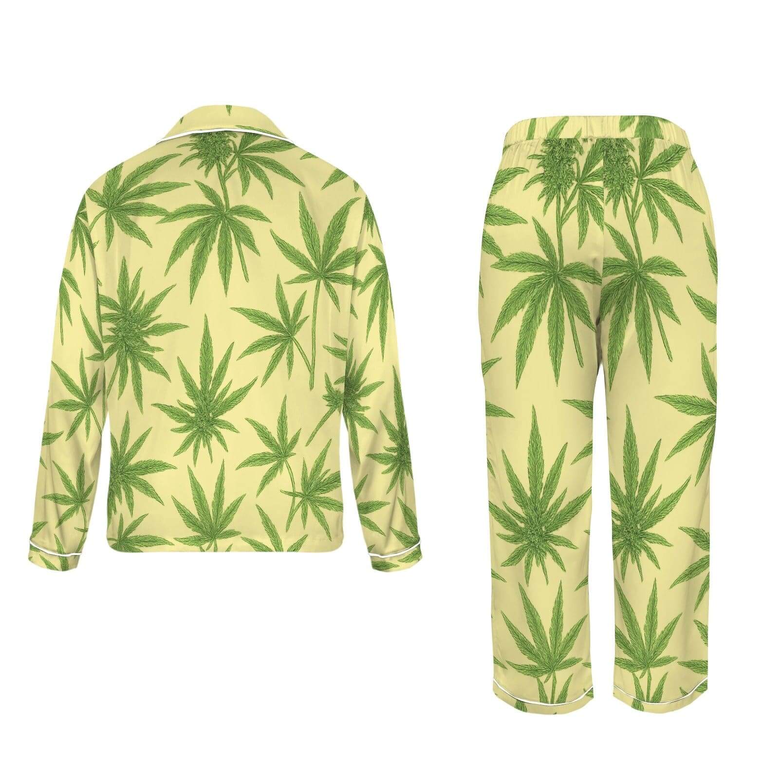 Sativa Satin Pajama Set Women's Long Sleeve Satin Pajama Set