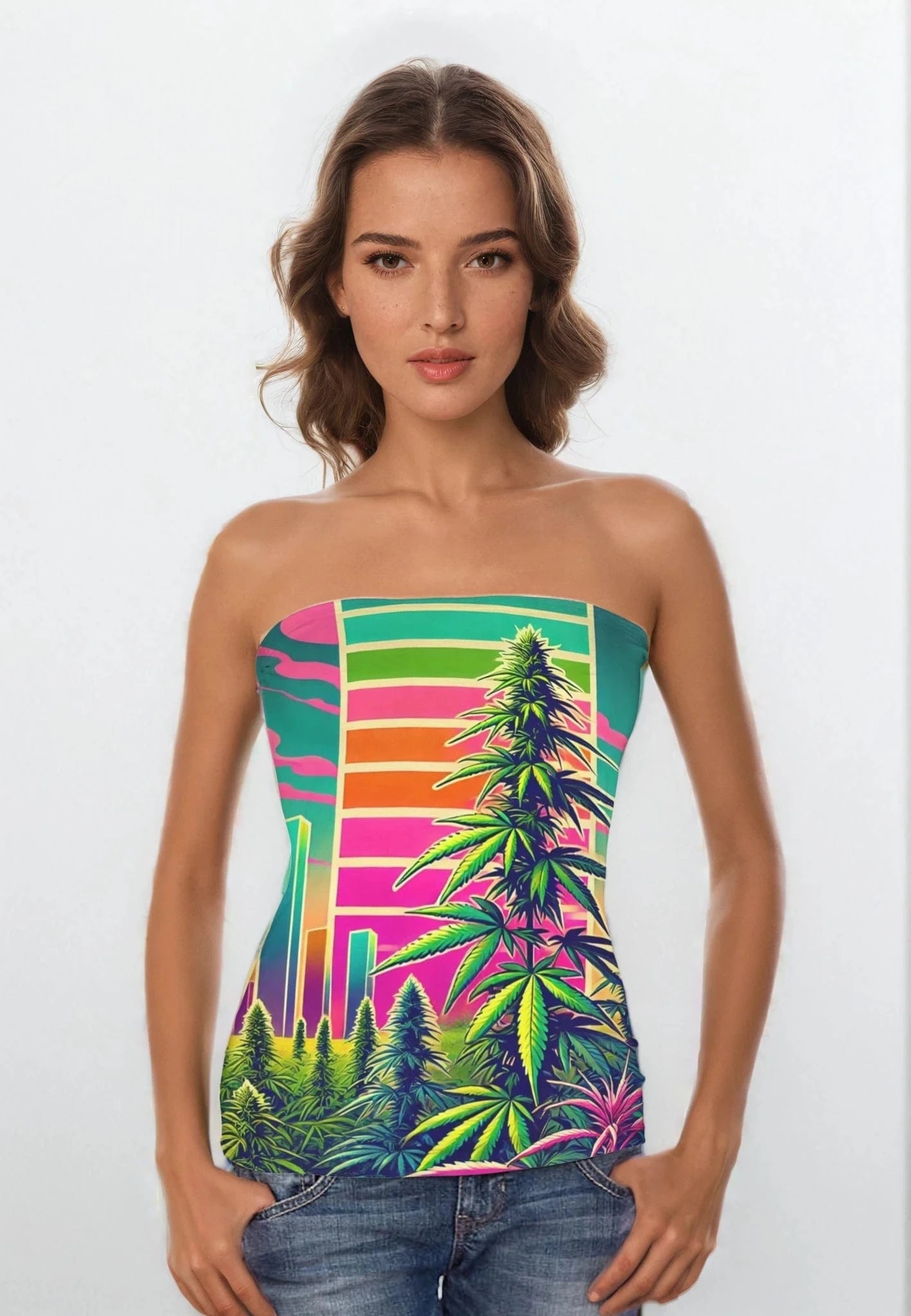 NEON LAMBO Tube Top Women's Long Tube Top (T84)