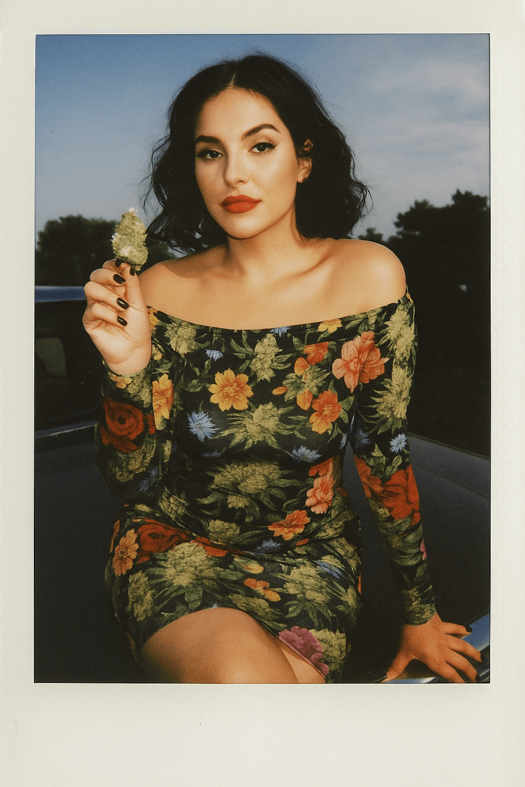 Bloom Love Off-the-Shoulder Dress Women's Off Shoulder Boat Neck Dress (D71)