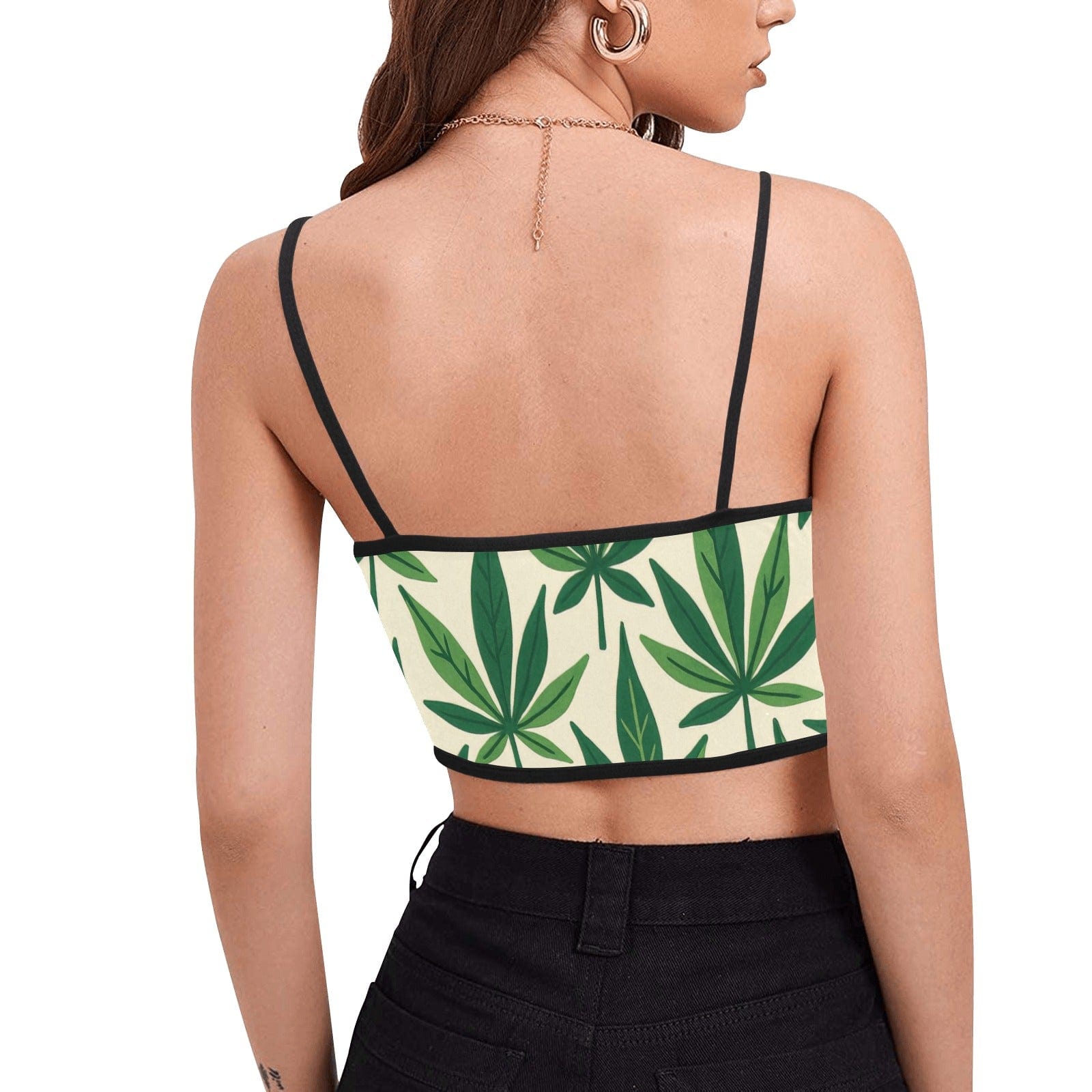 Grass Crop Tank Women's Spaghetti Strap Crop Top (T67)