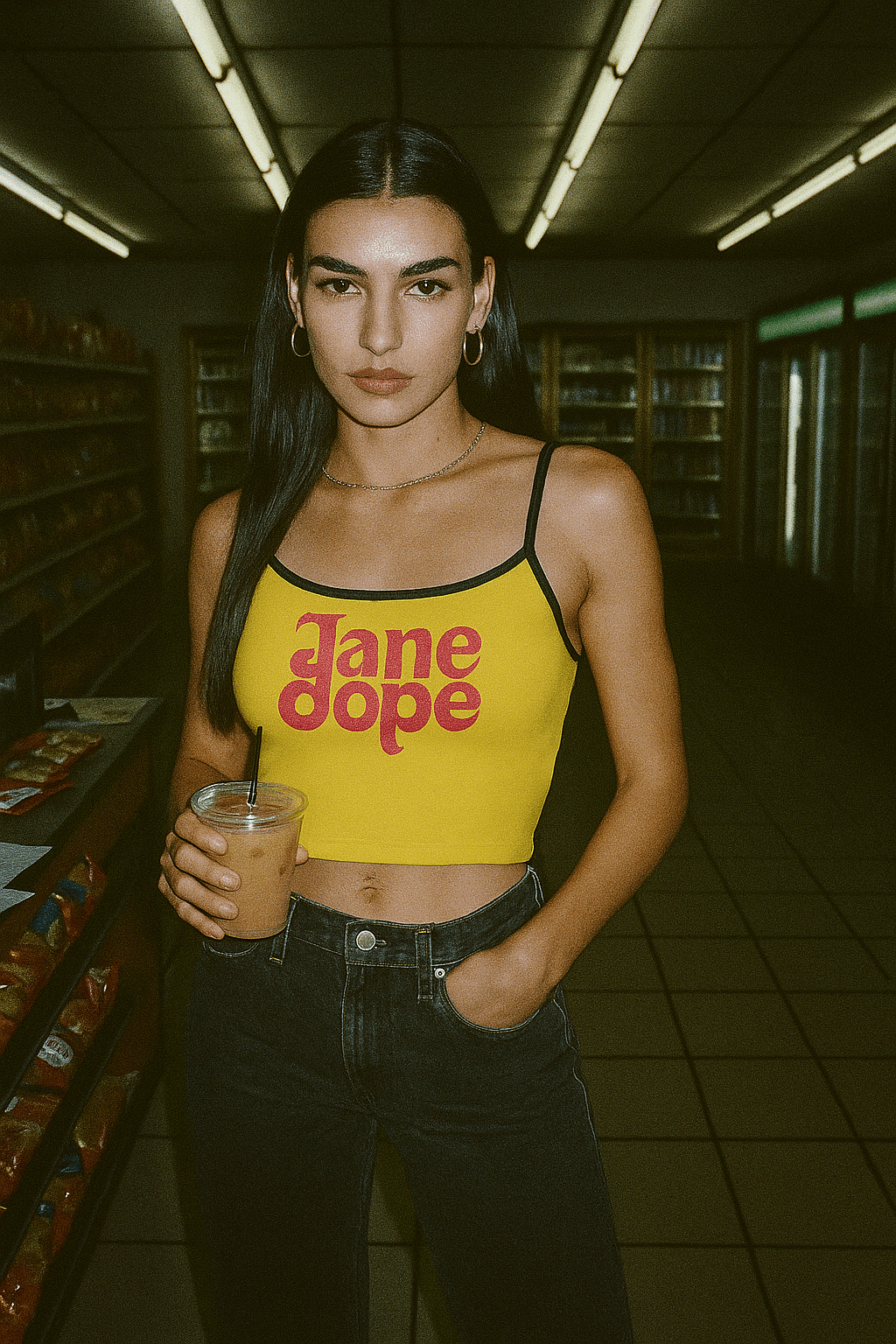 Jane Dope Crop Tank Women's Spaghetti Strap Crop Top (T67)