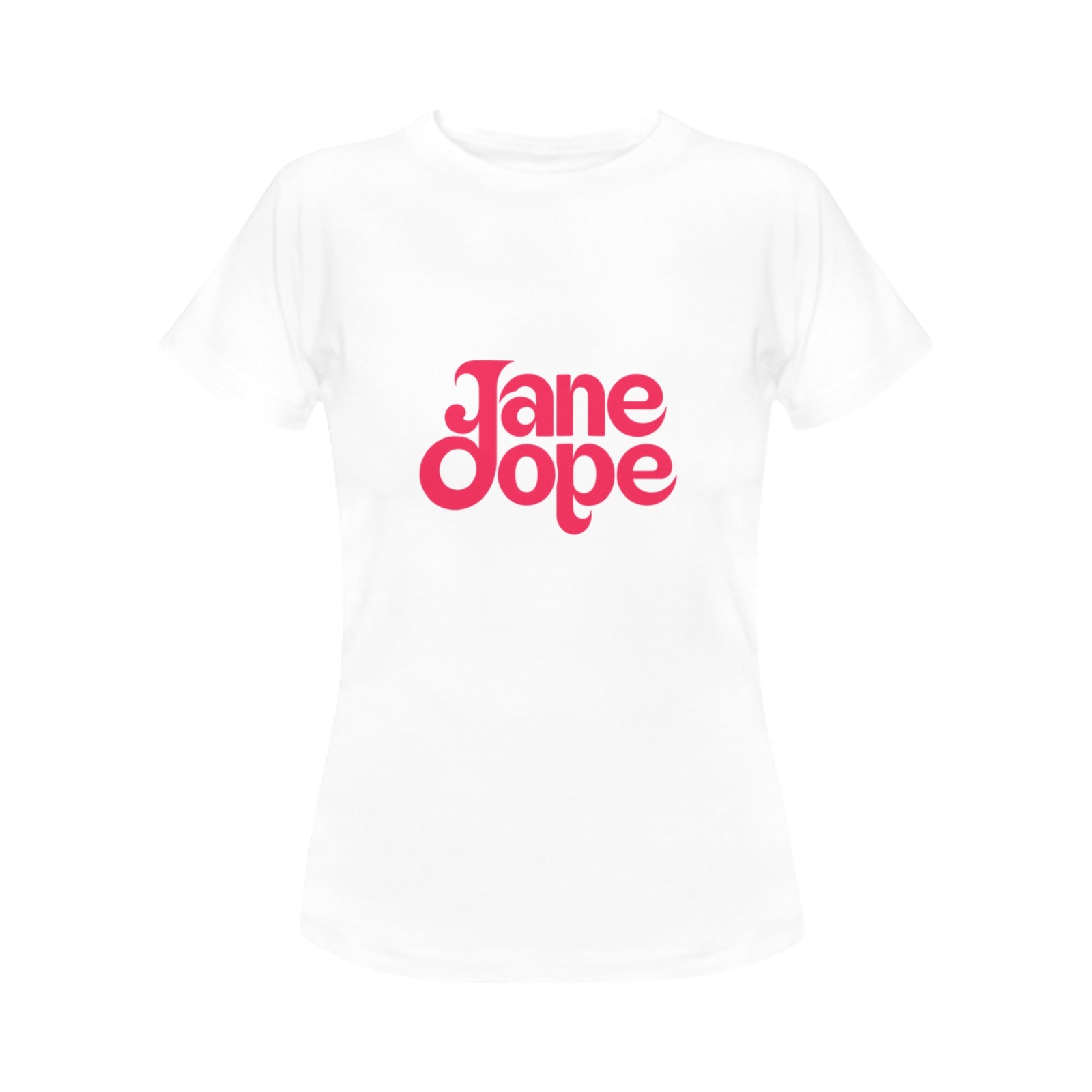 Jane Dope UNISEX Tee pink logo T Women's T-Shirt in USA Size (Front Printing Only) women's T shirt