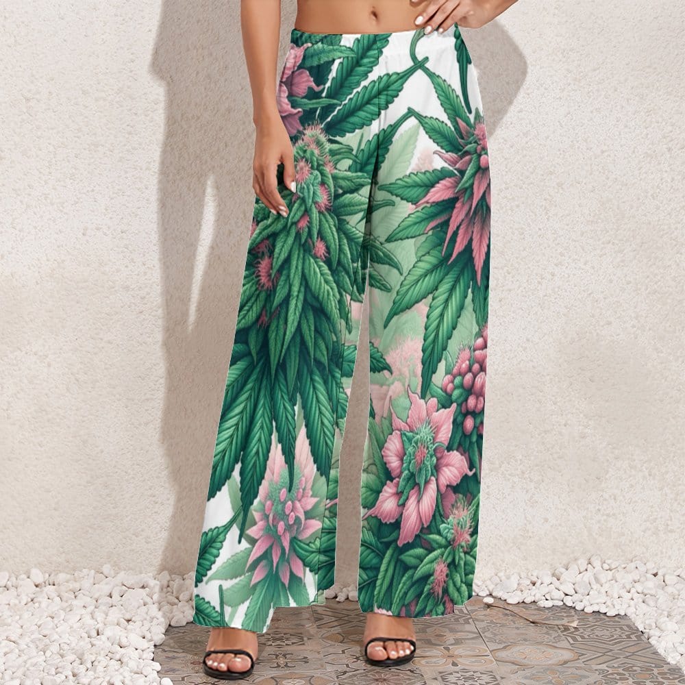 Pink Haze Flow Pants Women's Wide Leg Lounge Pants (L77)