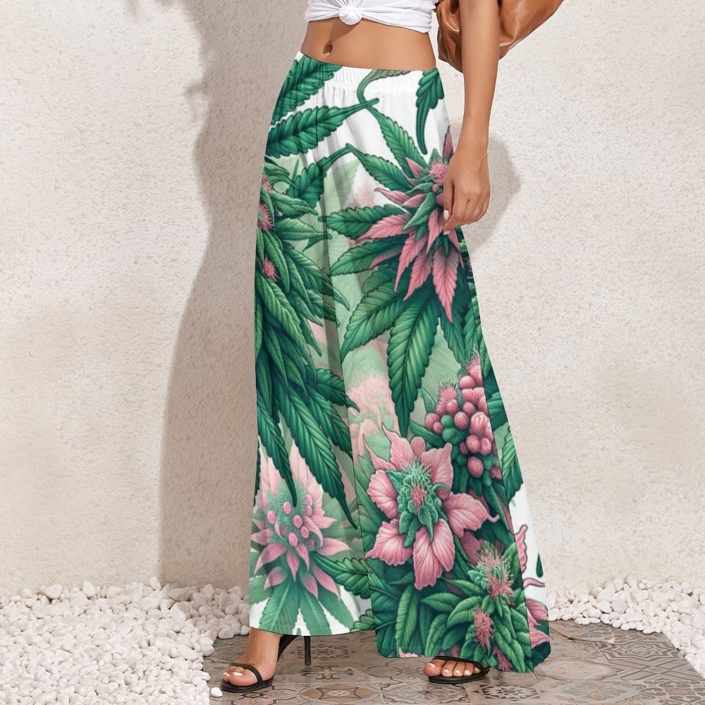 Pink Haze Flow Pants Women's Wide Leg Lounge Pants (L77)