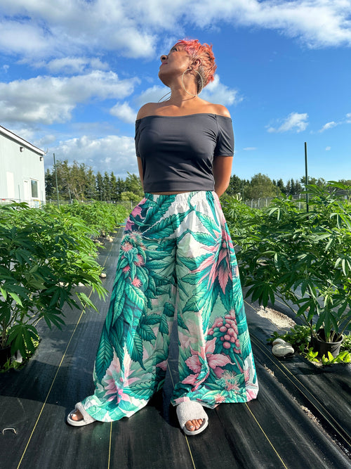 Pink Haze Flow Pants Women's Wide Leg Lounge Pants (L77)