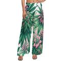 Pink Haze Flow Pants White Women's Wide Leg Lounge Pants (L77)