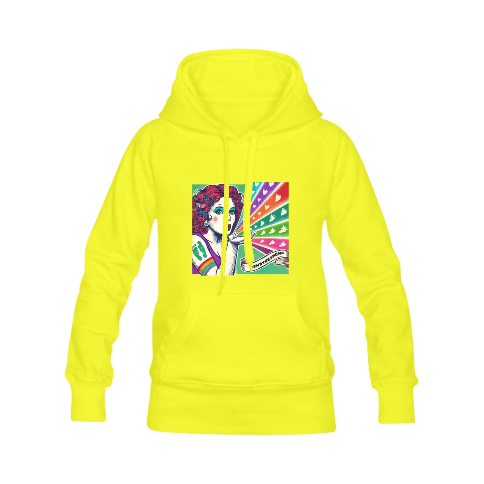 Canadian Stoner Girl Hoodie Canadian Stoner Girl Hoodie - Yellow Men's Classic Hoodie (Remake) (Model H10)