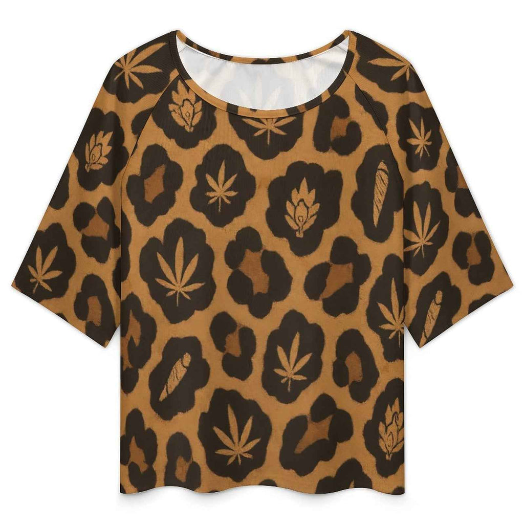Leopard Loose Half-Sleeve T-Shirt