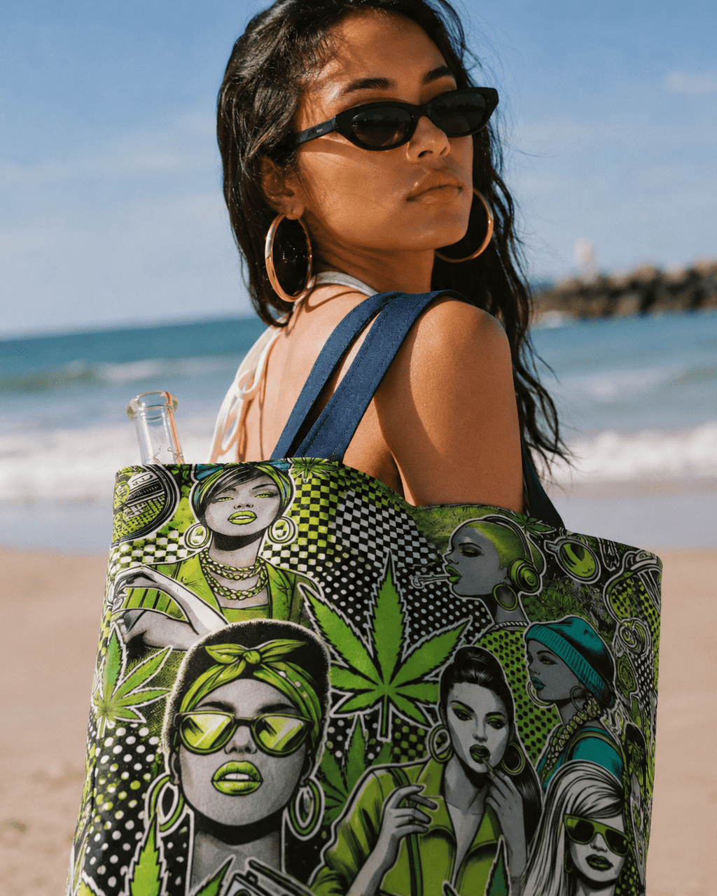 Bad B Beach Tote Canvas Tote Bag Artsadd