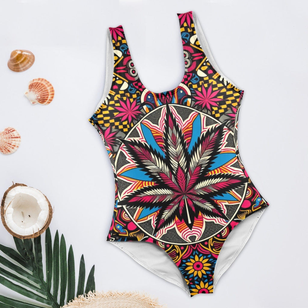 Batik Bliss High Cut Backless Swimsuit Women's High Cut Backless Swimsuit (S50)