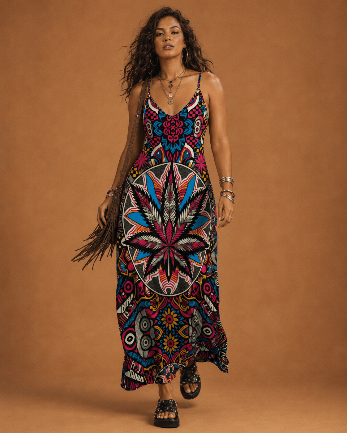 Batik Bliss Long Sleeveless Dress Artsadd