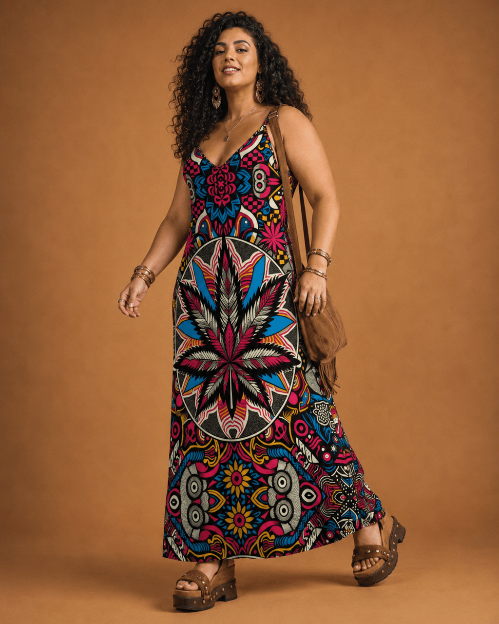 Batik Bliss Long Sleeveless Dress Artsadd