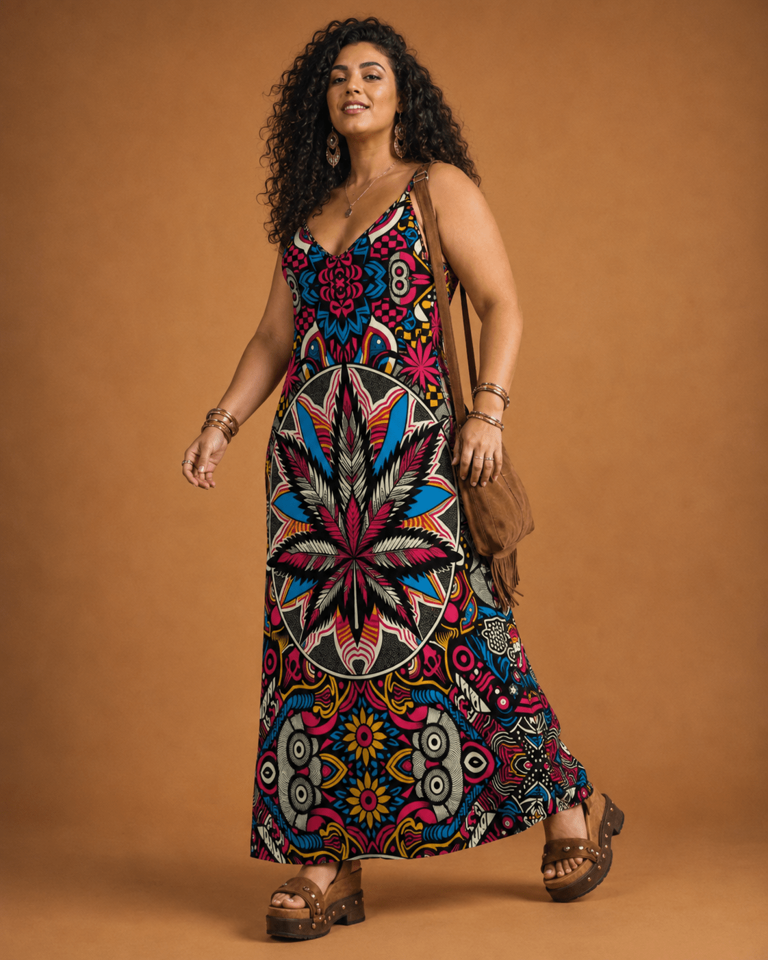 Batik Bliss Long Sleeveless Dress Artsadd