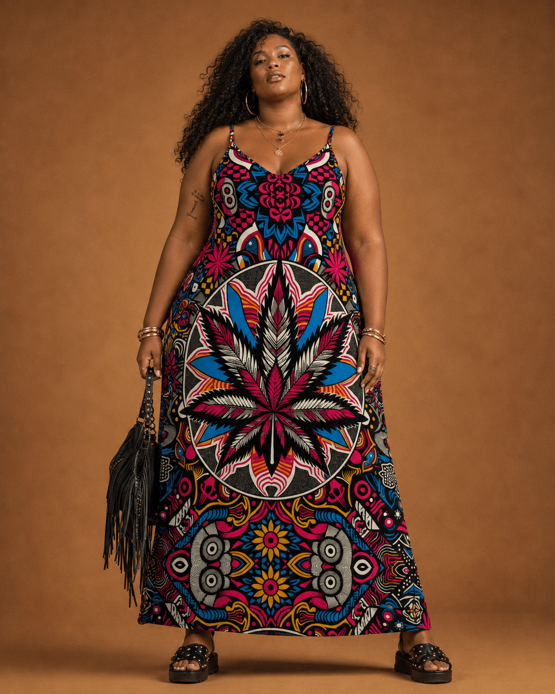 Batik Bliss Long Sleeveless Dress Artsadd