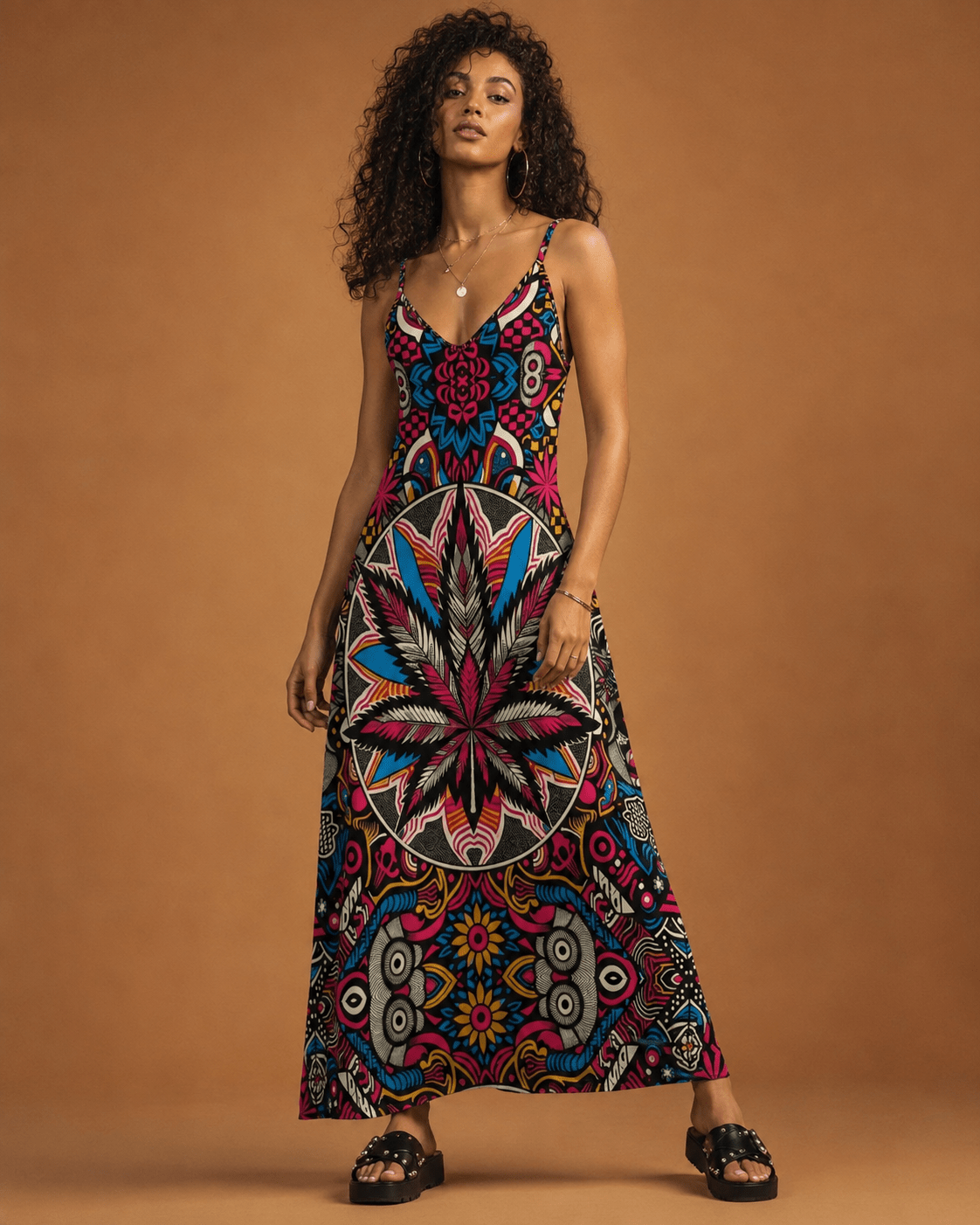 Batik Bliss Long Sleeveless Dress Artsadd